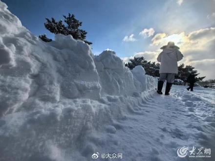 烟台暴雪！积雪深度已突破历史纪录