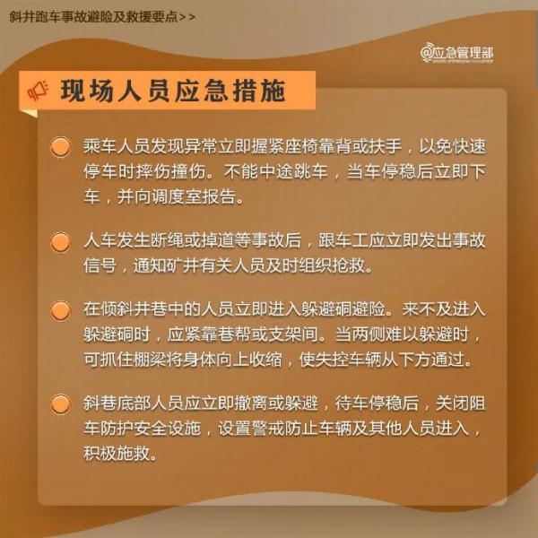 斜井跑车事故避险及救援要点