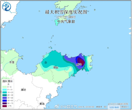 74厘米！山东威海文登积雪深度打破全省纪录