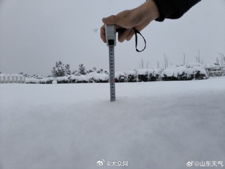 威海暴雪屡破纪录 文登站录得74厘米积雪深度新高 威海暴雪屡破纪录 文登站录得74厘米积雪深度新高