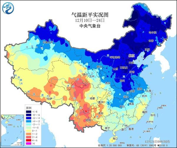 12月中旬以来我国天气形势异常复杂 出现强寒潮雨雪和持续低温