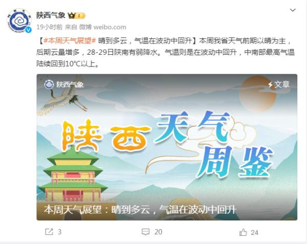 西安新一轮雨雪时间确定!陕西发布重要天气预报! 西安新一轮雨雪时间确定!陕西发布重要天气预报!