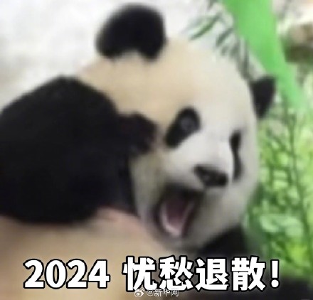 转发收藏！熊猫新年表情包来了！