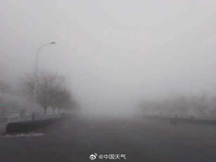 浓雾笼罩!山东浓雾弥漫太阳变白灯球 浓雾笼罩!山东浓雾弥漫太阳变白灯球