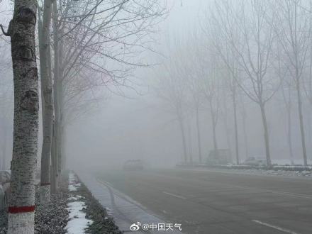 浓雾笼罩!山东浓雾弥漫太阳变白灯球 浓雾笼罩!山东浓雾弥漫太阳变白灯球