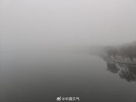 浓雾笼罩!山东浓雾弥漫太阳变白灯球 浓雾笼罩!山东浓雾弥漫太阳变白灯球