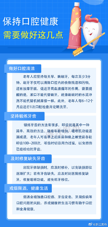 让老人的牙齿更加健康，需要注意这几点
