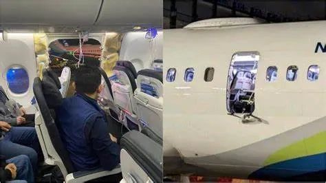 惊魂一刻！美客机空中“敞门”紧急折返