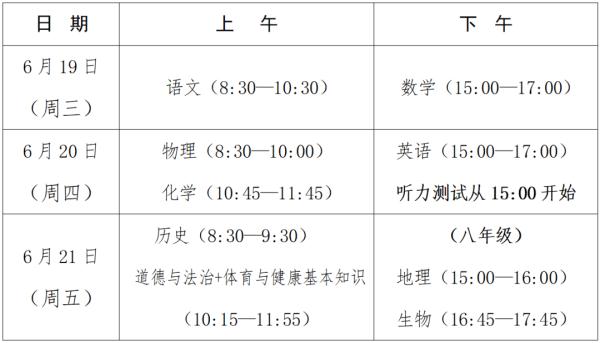 刚刚，2024年福建中考时间公布！