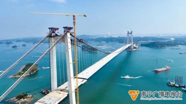 广西最大跨海大桥龙门特大桥顺利合龙! 广西最大跨海大桥龙门特大桥顺利合龙!
