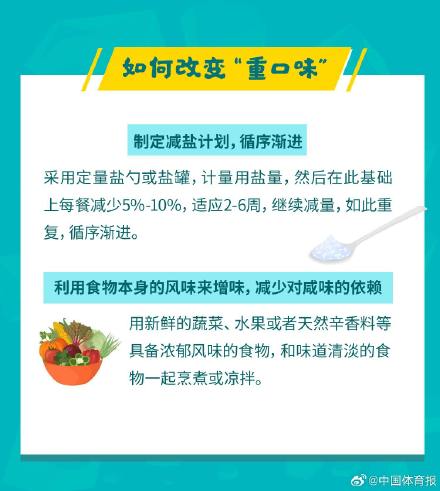 健康生活不可以太咸