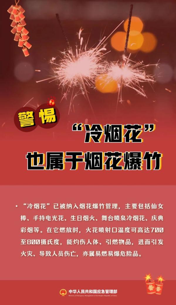 直播销售烟花爆竹被抓现行！这份安全提示卡请查收→