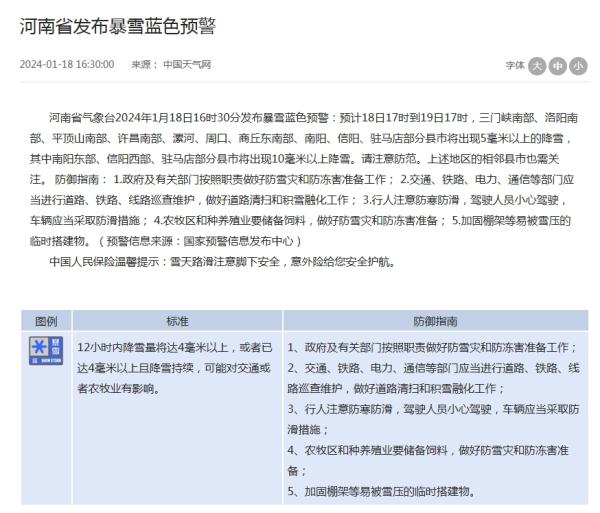 暴雪预警！洛阳今晚大雪！暴雪！