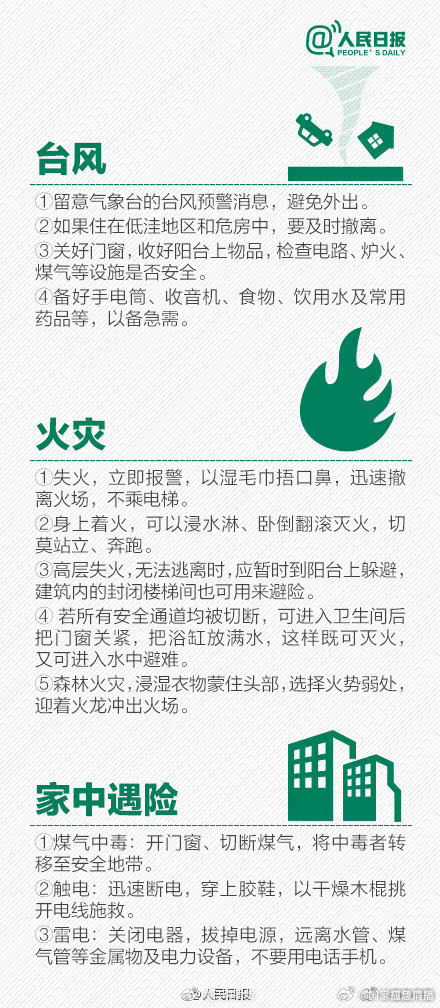 史上最全最实用的防灾常识+急救手册，你必须掌握！