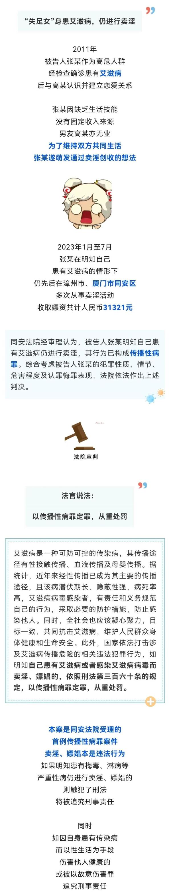 女子明知身患艾滋病，还与他人...判了
