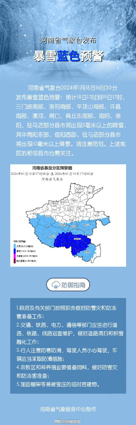 河南再迎暴雪 局地降雪超10毫米