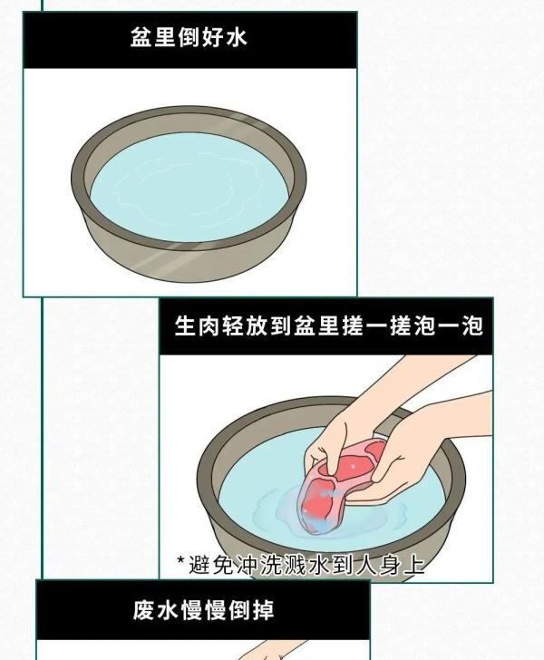 【提醒】注意！洗生肉不要直接用水冲