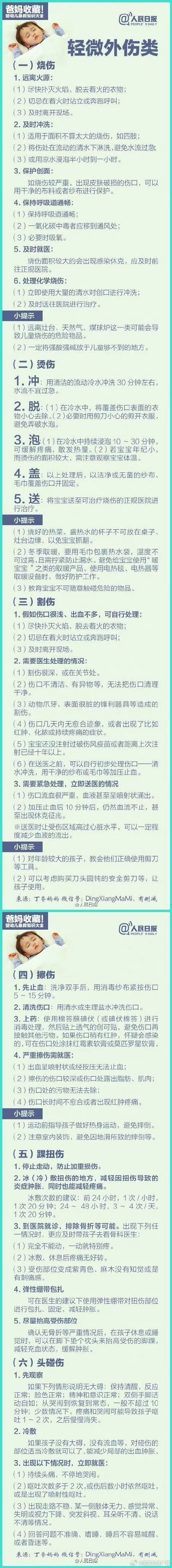 家长收藏！儿童急救知识大全