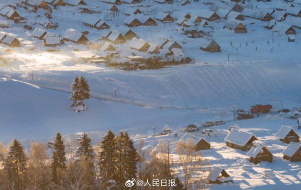 雪后的新疆禾木美如冬日童话