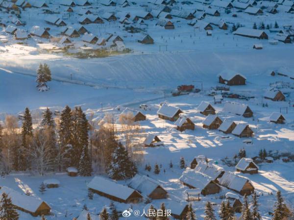 雪后的新疆禾木美如冬日童话