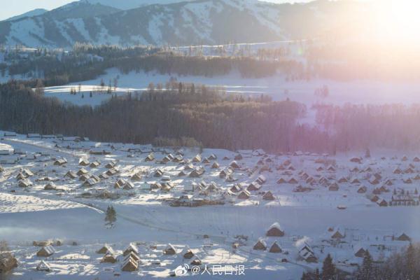 雪后的新疆禾木美如冬日童话