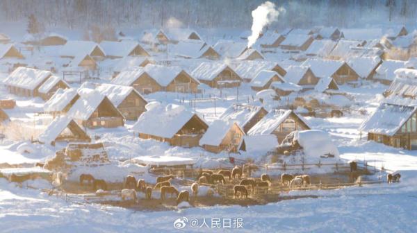 雪后的新疆禾木美如冬日童话