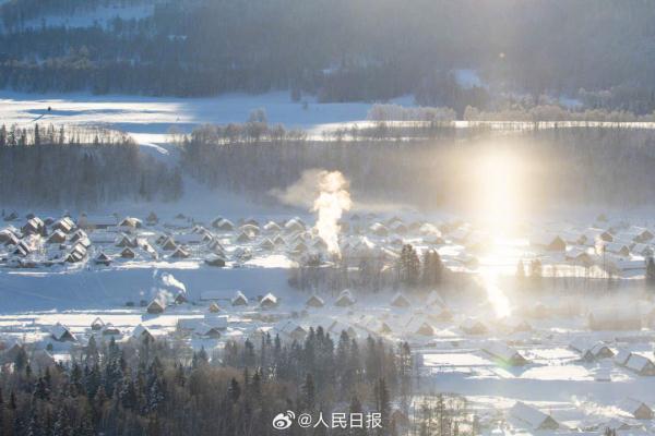 雪后的新疆禾木美如冬日童话