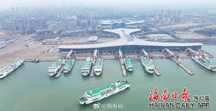 海口新海港春运首日：旅客过海“忙” 带“福”气回家