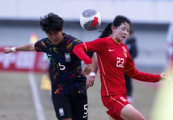 足球——U20女足邀请赛：中国队战平韩国队