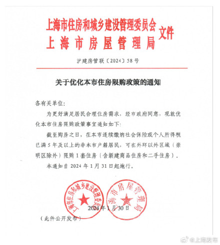上海出台优化住房限购政策,更好满足居民合理住房需求 上海出台优化住房限购政策,更好满足居民合理住房需求