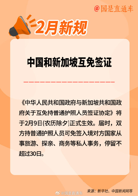 2月起这些新规将开始施行