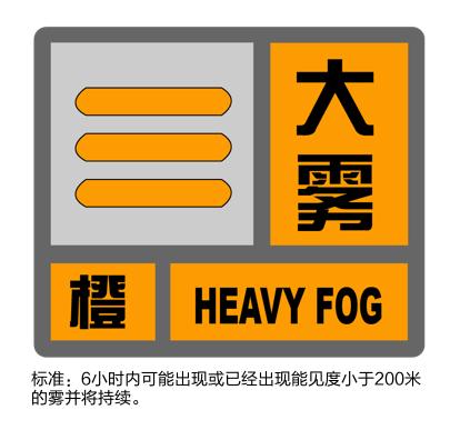 上海：大雾预警升级为橙色，请注意防范