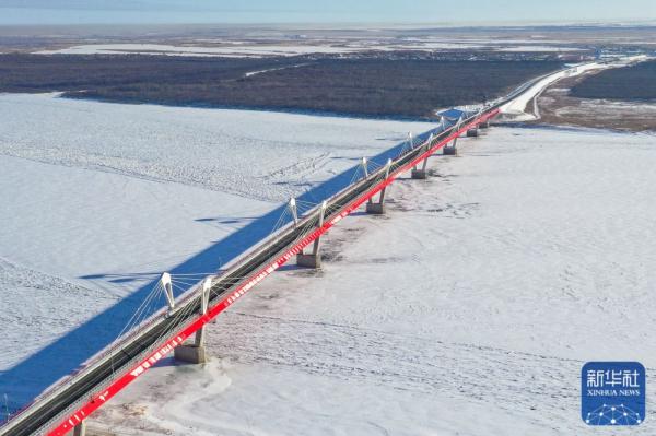 冬日里的黑河-布拉戈维申斯克黑龙江大桥 冬日里的黑河-布拉戈维申斯克黑龙江大桥