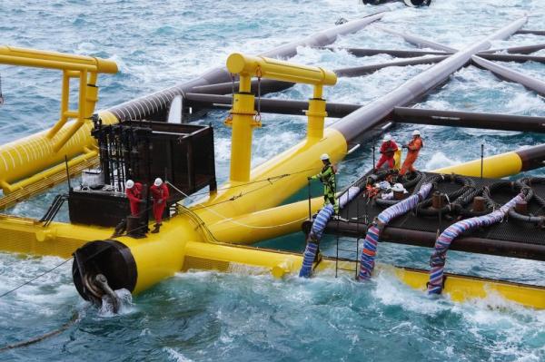 “深海一号”二期工程导管架成功滑移下水并精准就位