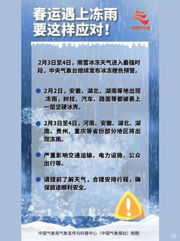 雨⇋雨夹雪⇋冻雨⇋中雪⇋大雪......湿冷轮番“攻击”！湖南再发预警！