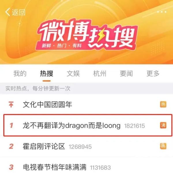 热搜第一！龙不再翻译为dragon而是loong？