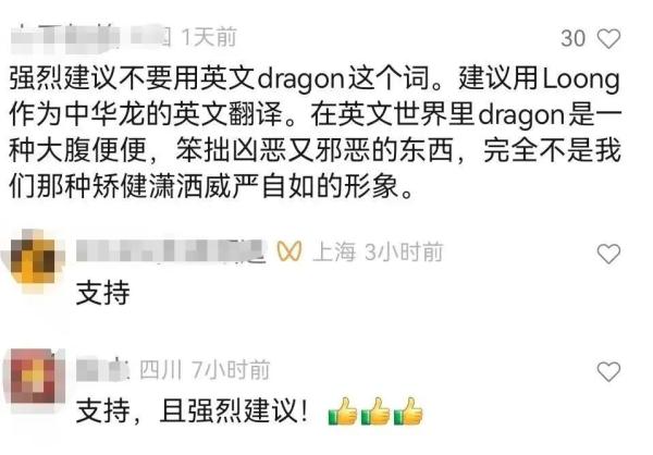 中国龙翻译成“Dragon”照旧“Loong”？网友吵起来了