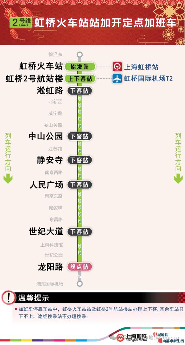 新年快乐！上海地铁春节运营有调整！这些路段12日起禁行