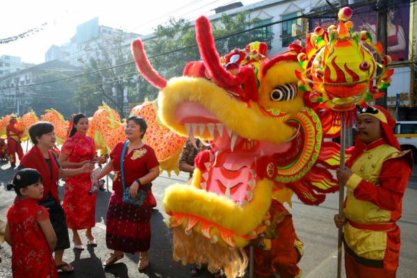 缅甸仰光：庆祝春节