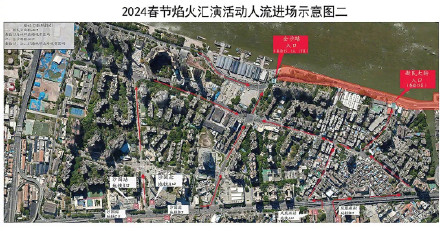 广州烟花汇演观赏区入场指引 广州烟花汇演观赏区入场指引