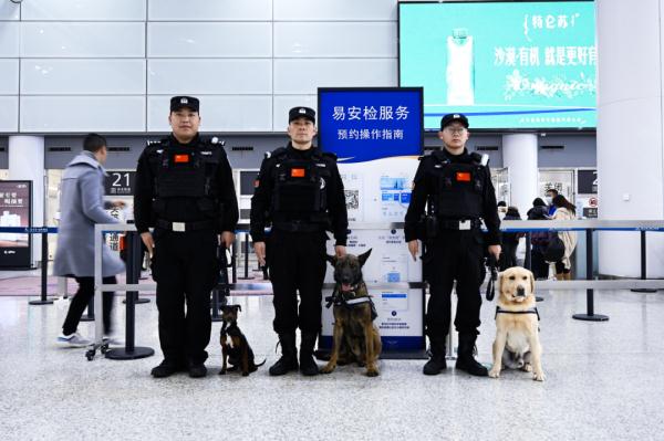带犬巡逻日均两万步，他们是禄口机场“看得见”的安全感