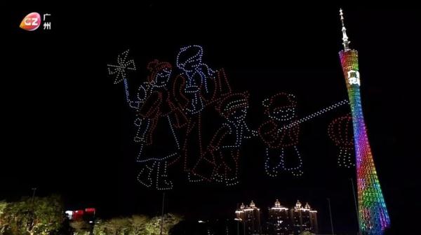 现场超震撼！2024架无人机霸屏广州夜空