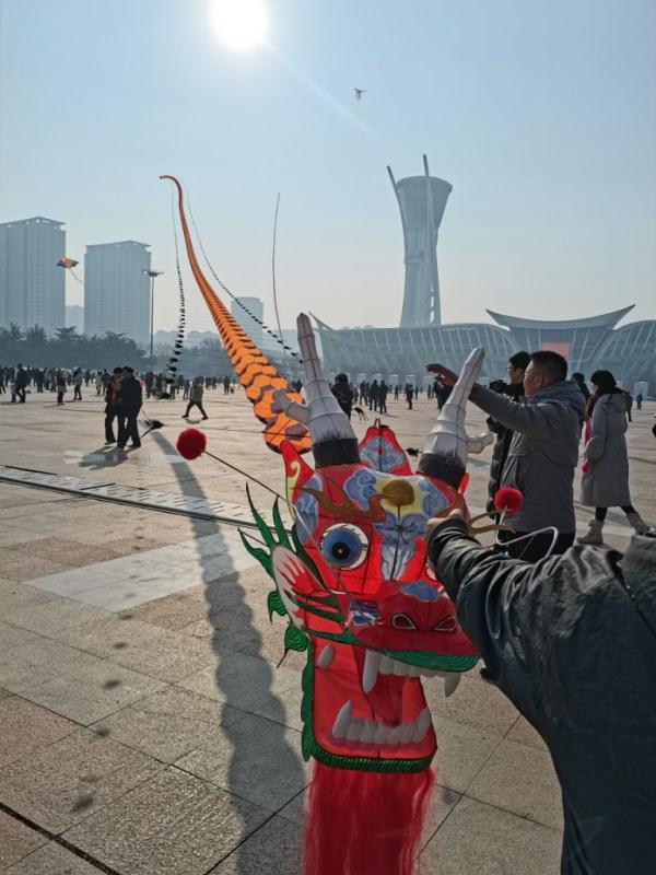 山东潍坊举办“贺新春”风筝放飞活动 山东潍坊举办“贺新春”风筝放飞活动