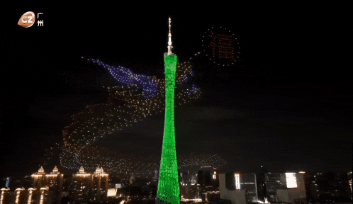 现场超震撼！2024架无人机霸屏广州夜空
