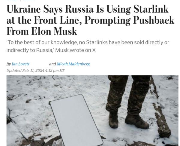 俄军大规模使用“星链”?马斯克回应 俄军大规模使用“星链”?马斯克回应