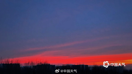 浪漫唯美!北京天空现玫瑰红色晚霞 浪漫唯美!北京天空现玫瑰红色晚霞