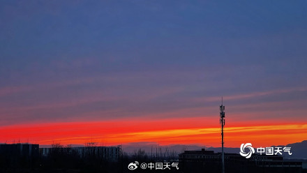 浪漫唯美!北京天空现玫瑰红色晚霞 浪漫唯美!北京天空现玫瑰红色晚霞