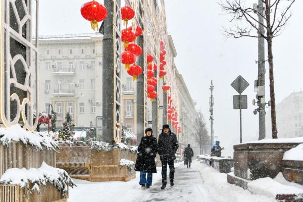 莫斯科遇强降雪
