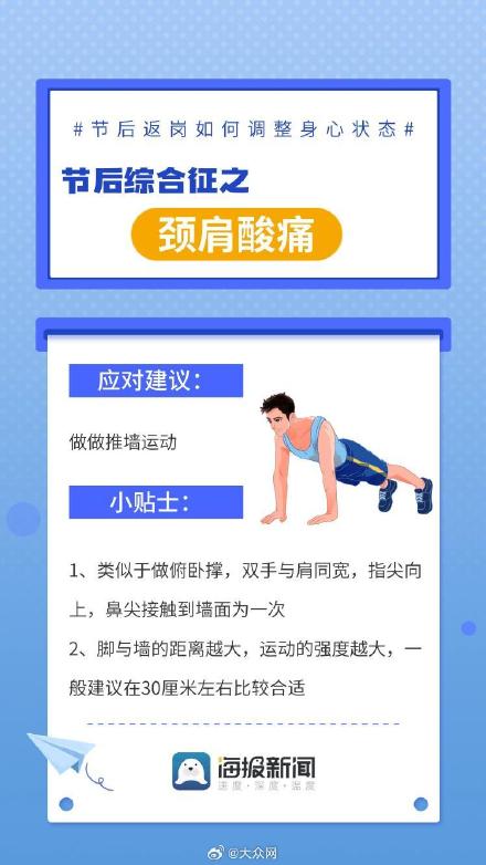 海报组图 | 节后返岗如何调整身心状态 海报组图 | 节后返岗如何调整身心状态