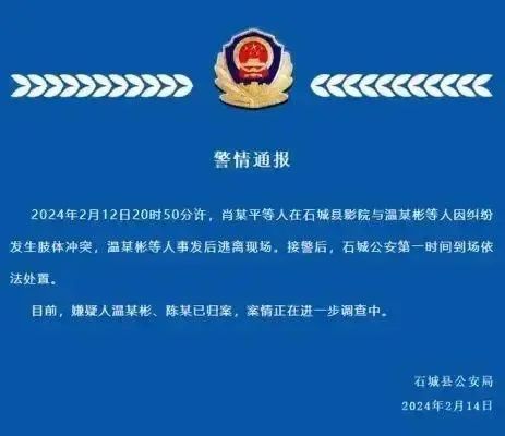 细君俩电影院换座被拒，“摇东说念主”围殴前排？警方通报